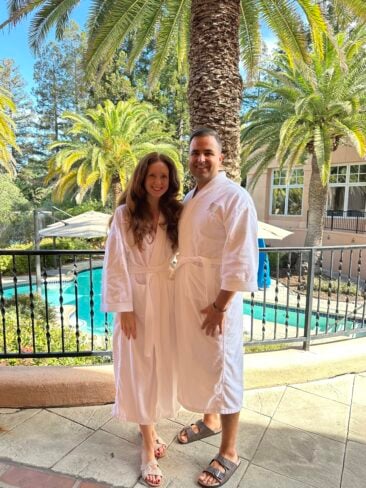 Fairmont in Sonoma with luxury resort amenities including geothermal pools, Fairmont Spa, Mission Suites, cozy bedding, and a romantic stay in California wine country